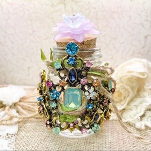 Filigree one of a kind decor bottle